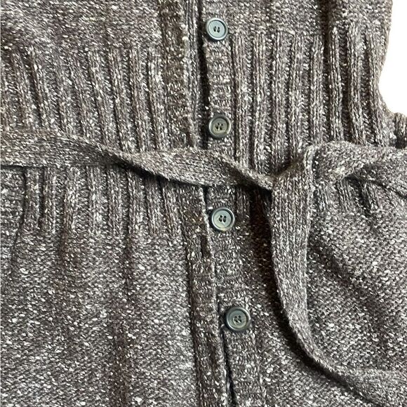 90s Vintage J Crew Knit Wool Open Duster Cardigan Wrap Sweater Medium - Picture 8 of 8